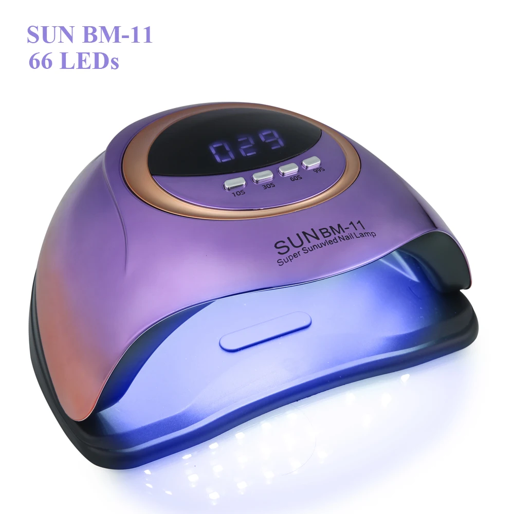 SUN BM-11 2-in-1 nagel LED/UV nagellampmachine met 66 LED's en vier timers voor nagellak uithardende manicure en nail art salon