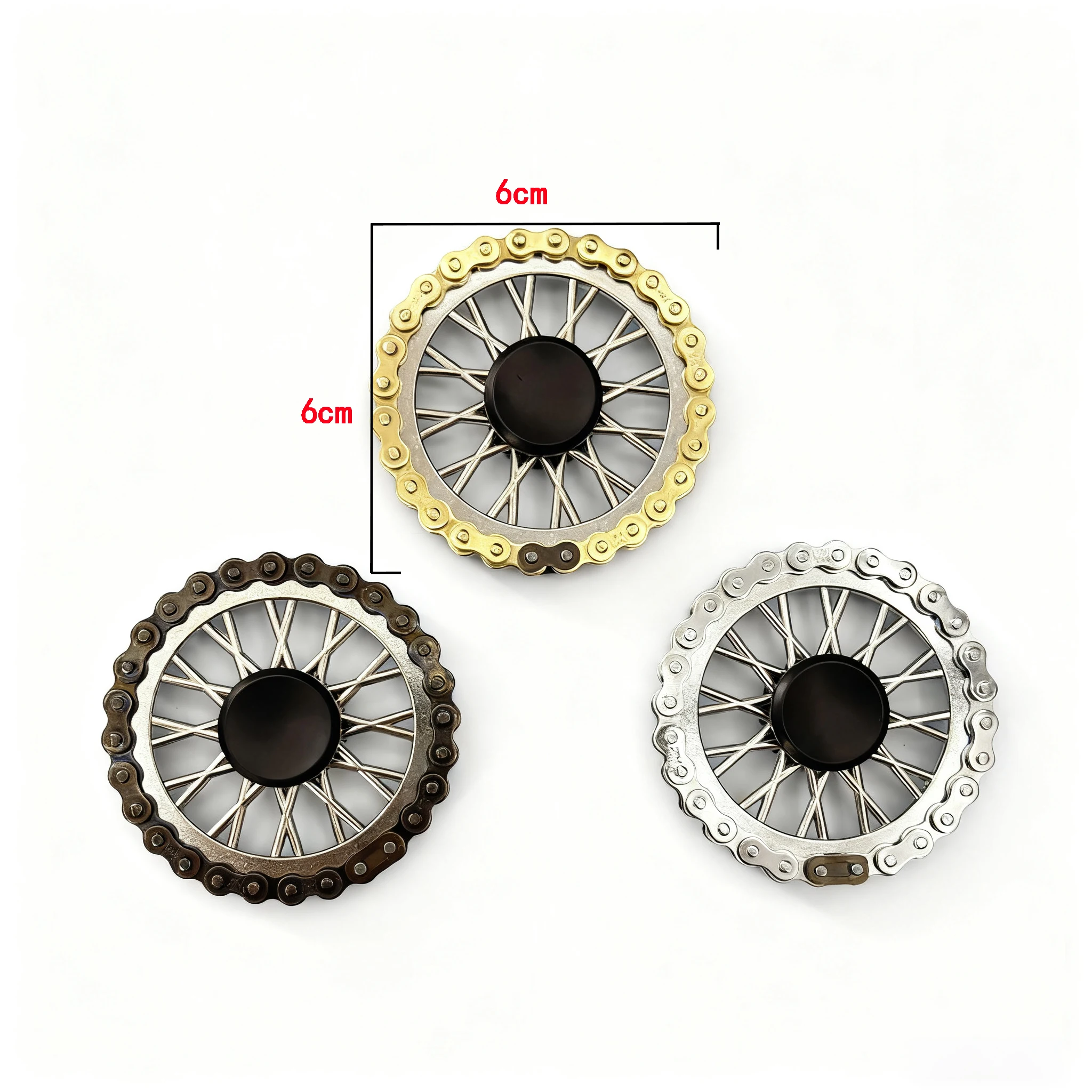 Metall Schwungrad Gyro Kette Fingertip Gyro Kettenräder Fidgets Spielzeug Anti-stress Zappeln Spinner Finger Übung Spielzeug Weihnachten Geschenke