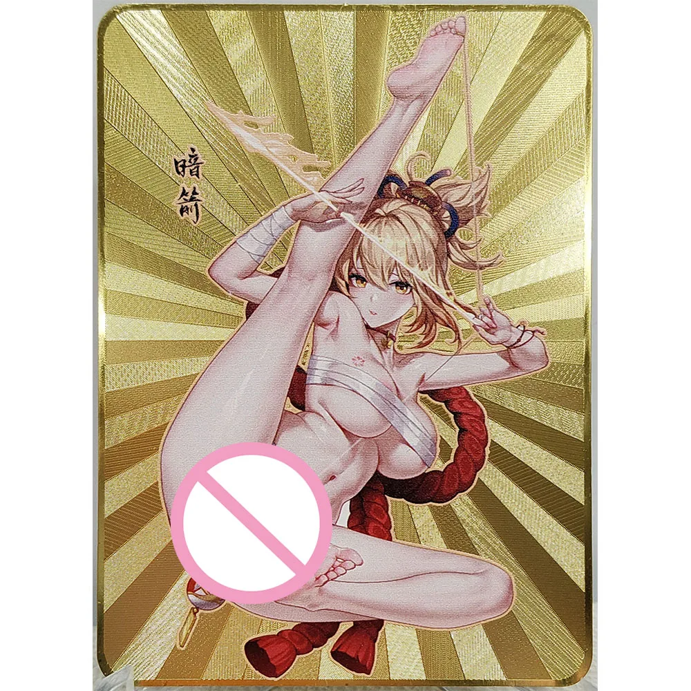 Anime Goddess Story DIY ACG Kafka Beelzebul Hinata Sexy Metal Card Boy Games Toy Card Collectible Cards Christmas Birthday Gifts