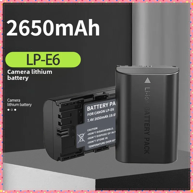 

2650mAh LP-E6 LPE6 E6N Camera Battery for Canon Cameras for EOS 5D Mark II 2 III 3 6D 7D 60D 60Da 70D 80D 90D DSLR for EOS 5DS