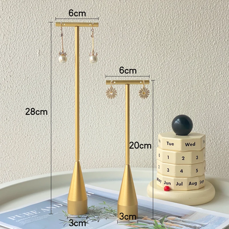 Metal Jewelry Display Rack Earrings Display Necklace  Ring Holder Display Rack T Bar Shelf Display Stand