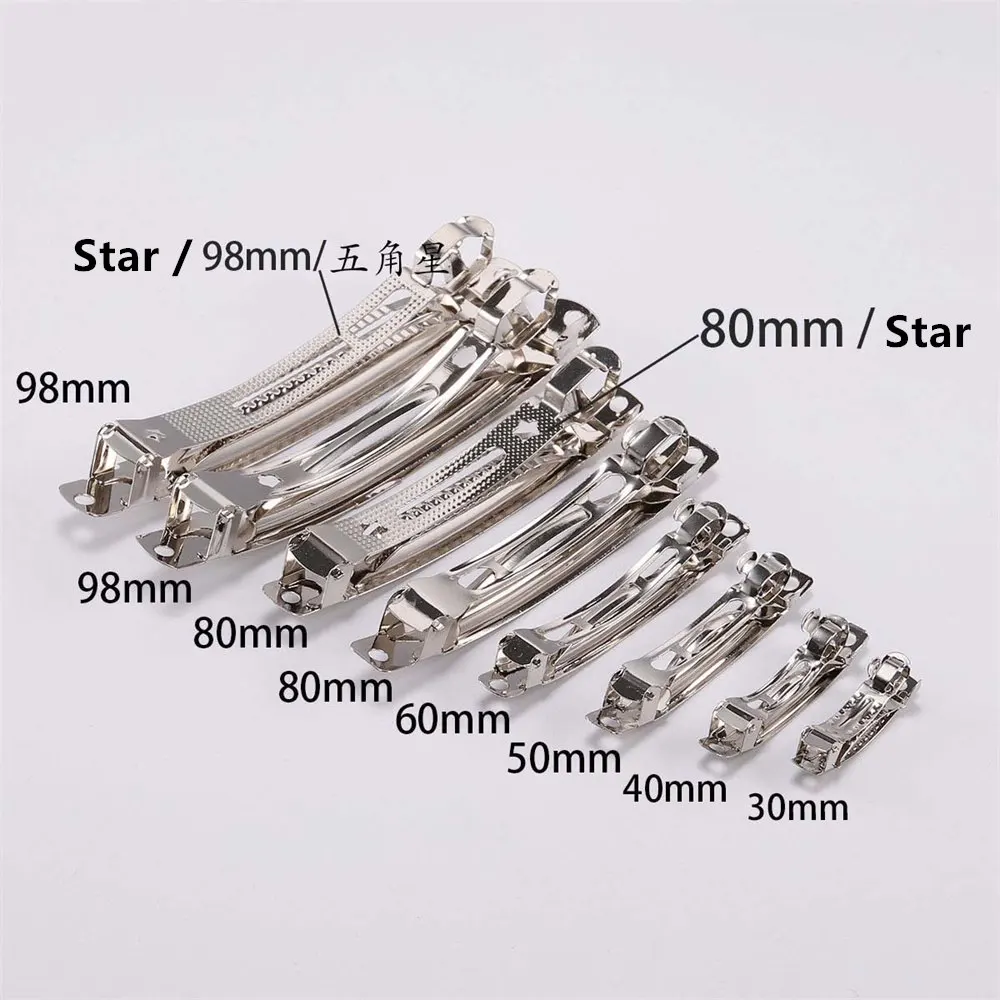 10Pcs Barrette Making Base 3-10Cm Headdress Hair Bow Spring Findings Crafts Setting DIY Hair Clips