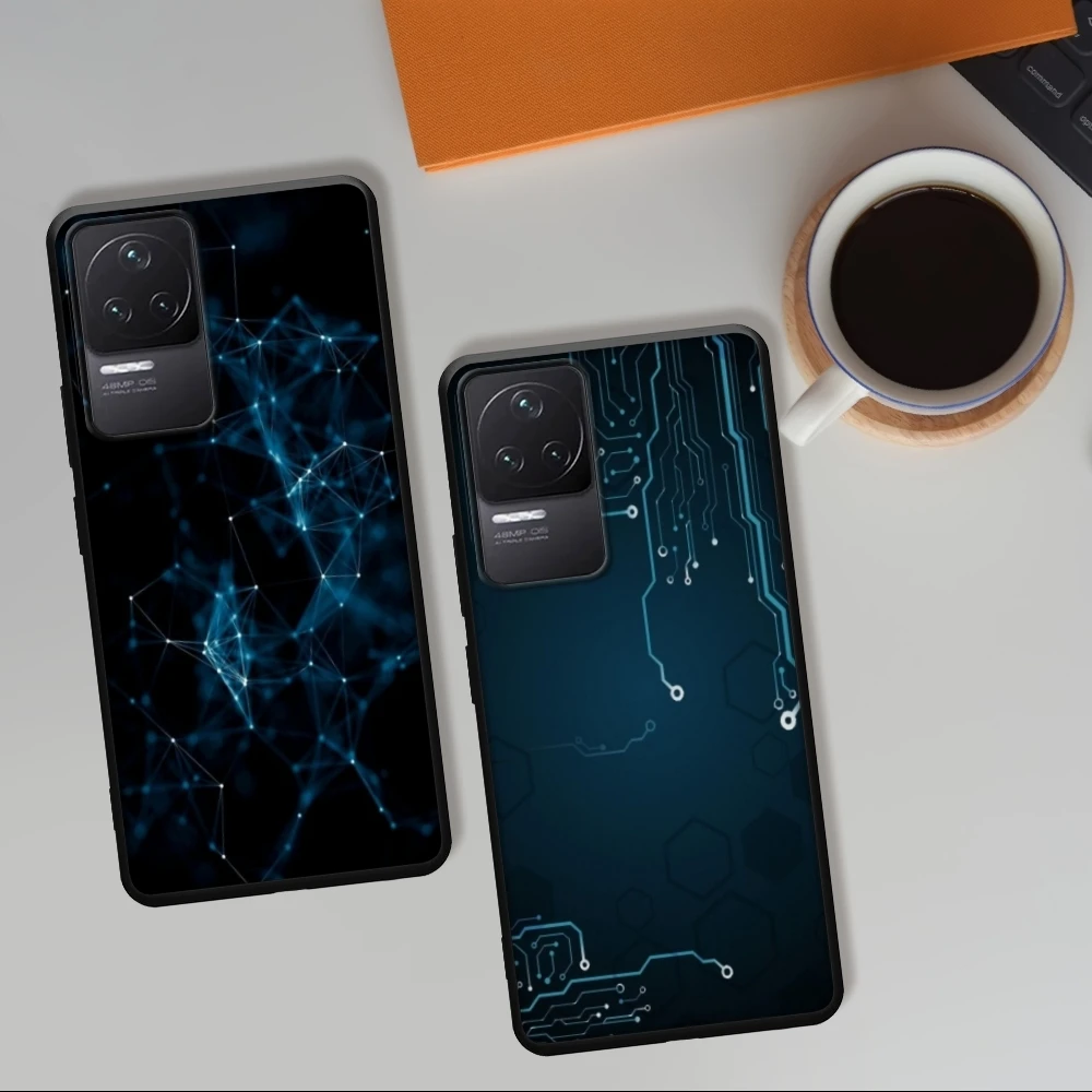 Technical line Phone Case For Xiaomi 14 Ultra 13 12 11 T Lite Redmi Note 13 12 11 10 C Pro plus A 5G Covers image 2