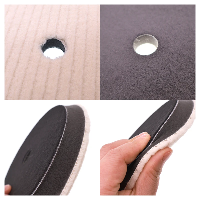 

Шерстяная полировальная подушечка 6,5/7,5 дюйма, 2 шт., для полировки автомобиля, зеркальная отделка, полировальный диск для полировки автомобиля и вощения