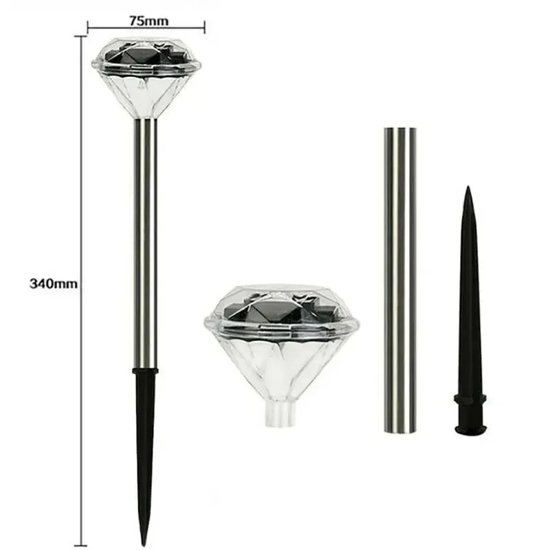 Luci solari da esterno, luci da giardino ad energia solare, luci da percorso a LED impermeabili per Patio, prato, luce bianca/calda/colorata