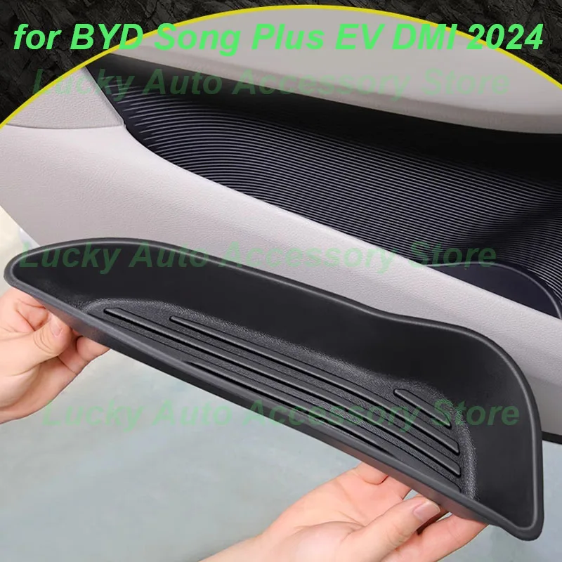 

Car Door Handle Storage Box for BYD Song Plus EV DMI 2024 Car Door Slot Pocket Storage TPE Door Box Stowing Interior Accessories