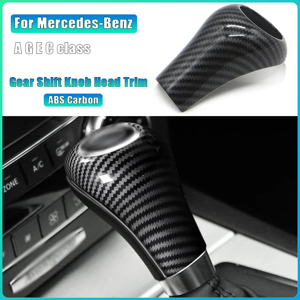 

Car Gear Shift Knob Head P R N D Trim ABS Carbon Cover for Mercedes-Benz A G E C class GLK CLS 2004-12 W169 W212 W204 X204 C219