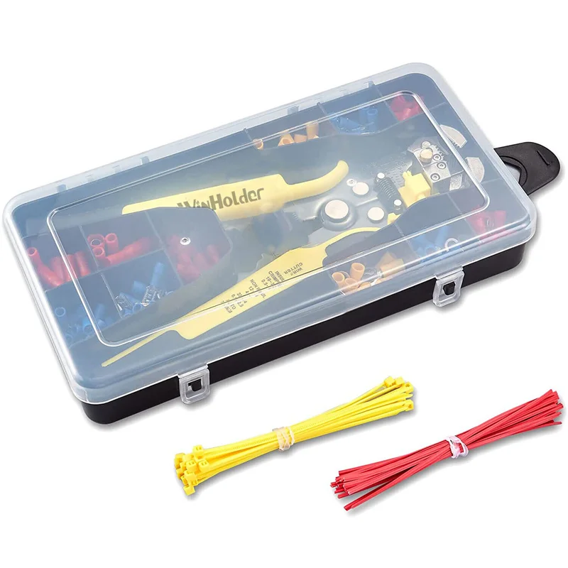 230PCS Self-Adjusting Wire Stripper Cable Cutter Kit Electrician Crimping Tool Set With Case Multifunctional Stripping Pliers