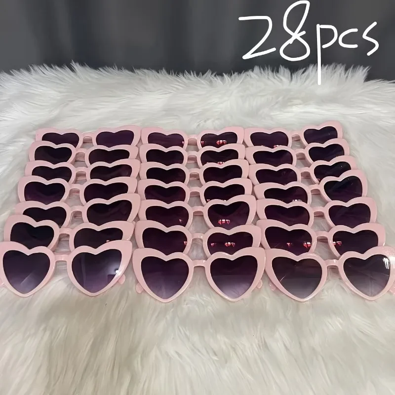 28 Pieces Heart-shaped Glasses The Perfect Gift for Partners and Friends Birthday Presents Halloween and Christmas Supplies