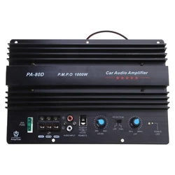 Universal 1000W 12V Mono High Power Amplifier Strong Bass Subwoofers Amp Improve Vehicle Entertainment Low Frequencies Dropship