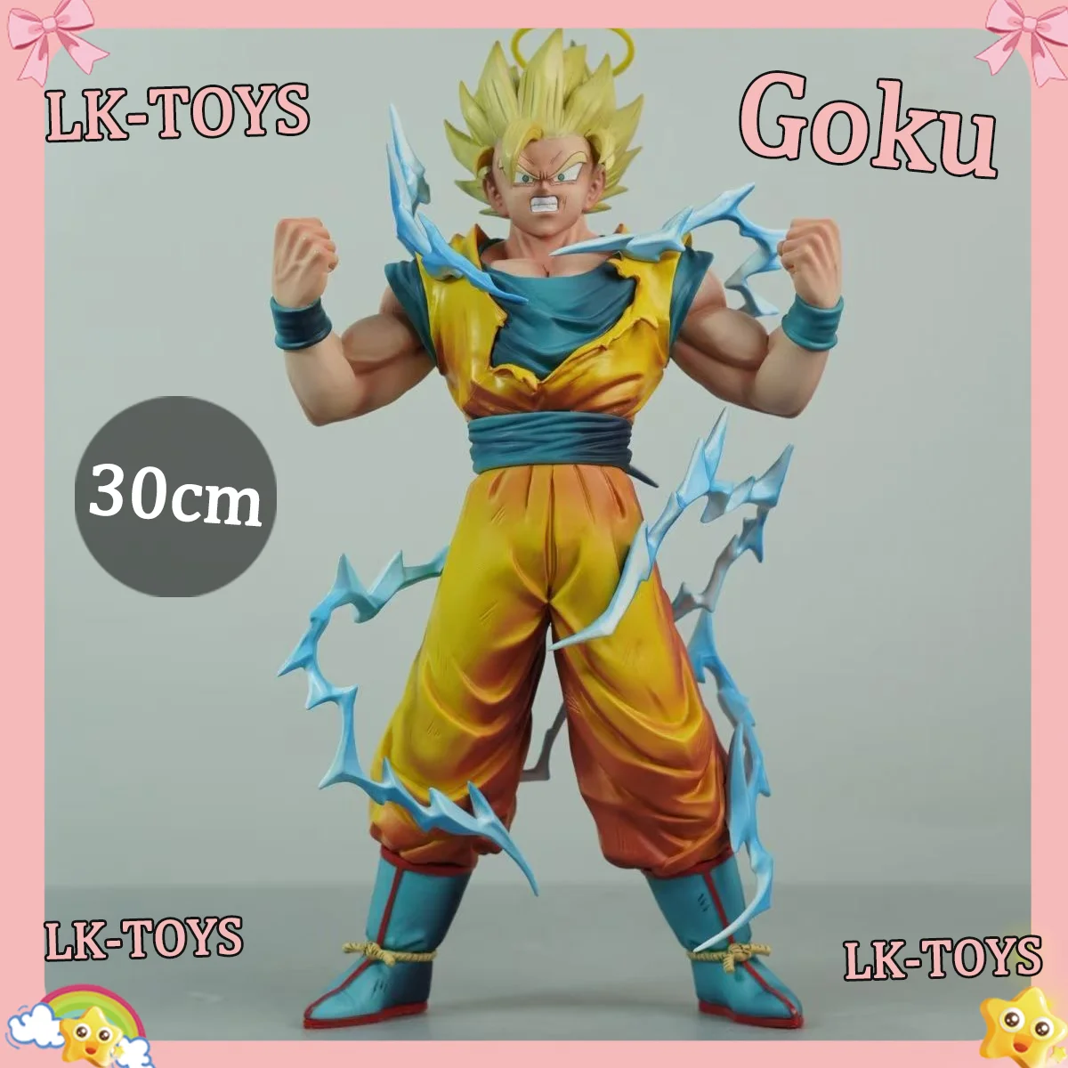 

Son Goku Super Saiyan 2 Dragon Ball Z LK Studio 30cm Movable Action Figure with Lightning Aura Effect &For Anime Collectors Toy