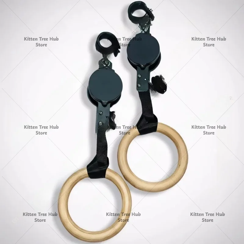 Weight fitness training gymnastics rings gym rings adjustable digital strap pull ring suit workout