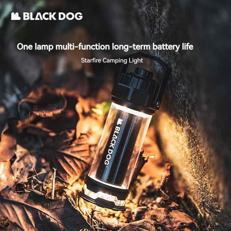 Naturehike BLACKDOG Camping Light USB Rechargeable Lamp 107g Holder 18650 Waterproof IPX4 Flashlight Lantern Outdoor Emergency