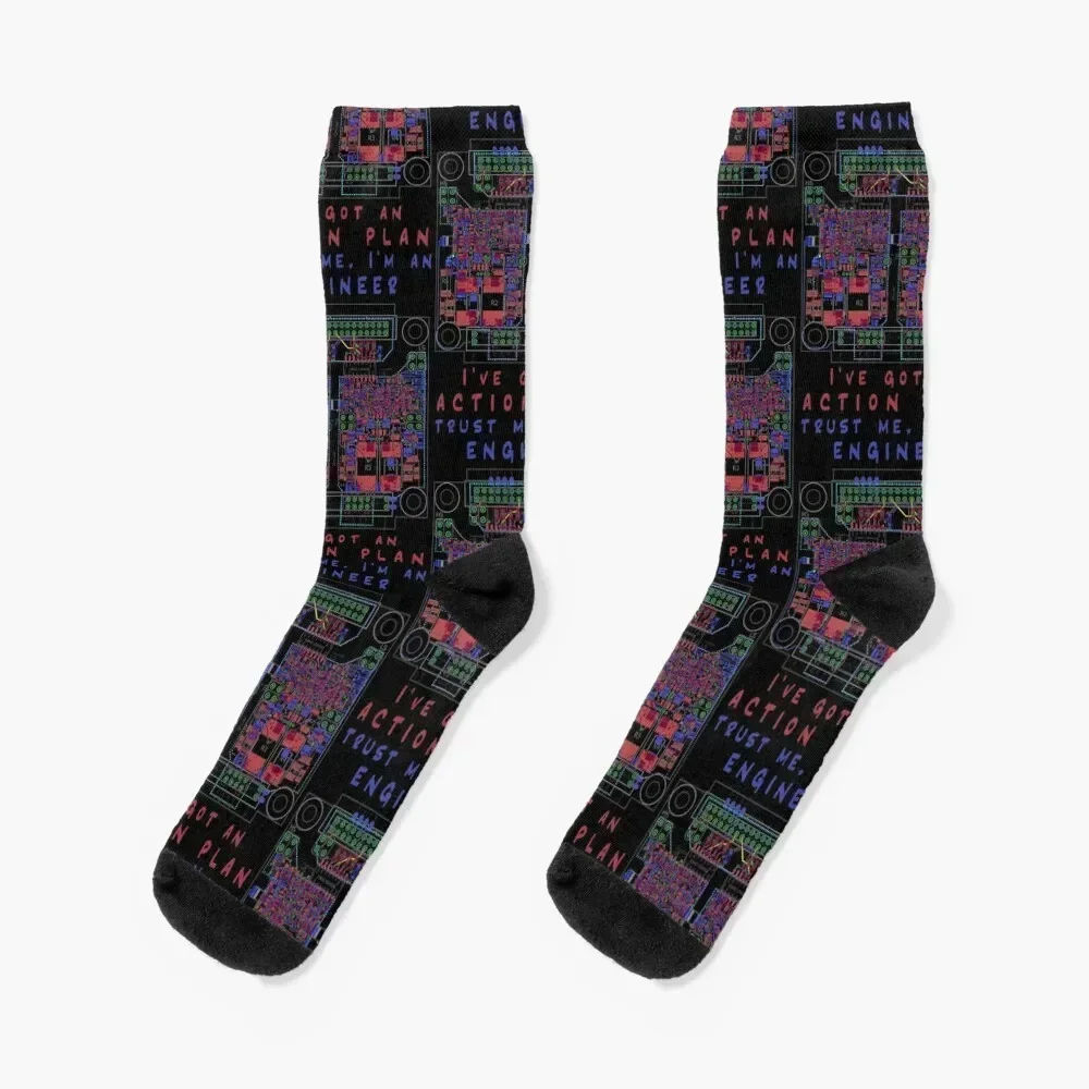 Trust me, I'm an engineer, I've got an action plan! PCB design Socks Antiskid soccer anti-slip with print Socks For Men Women's