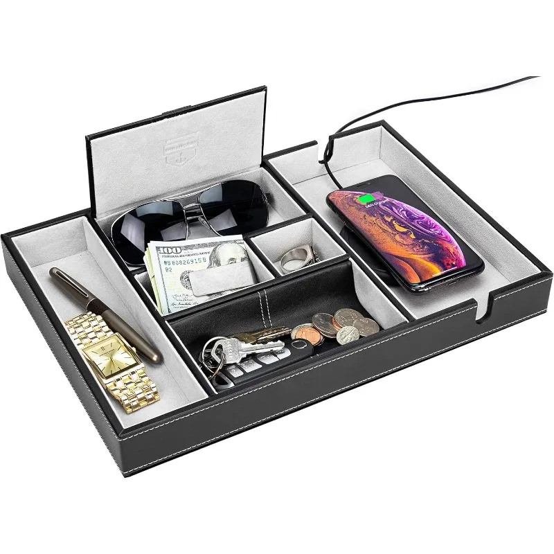 

Лоток для рукоделия для мужчин от HOUNDSBAY Victory, лоток ручной работы для ежедневного использования, устойчивый к царапинам, идеально подходит для ночных столиков