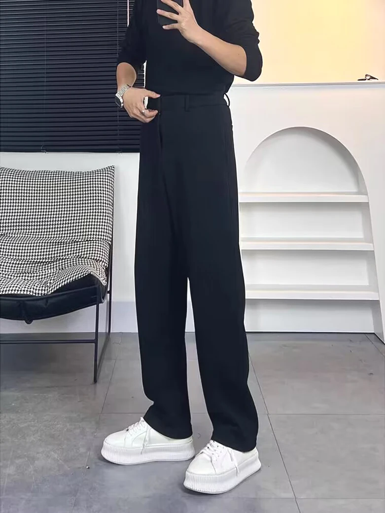 

Мужские брюки свободного прямого кроя Naples с эластичным поясом, не требующие глажки, повседневные, молодежные, всесезонные