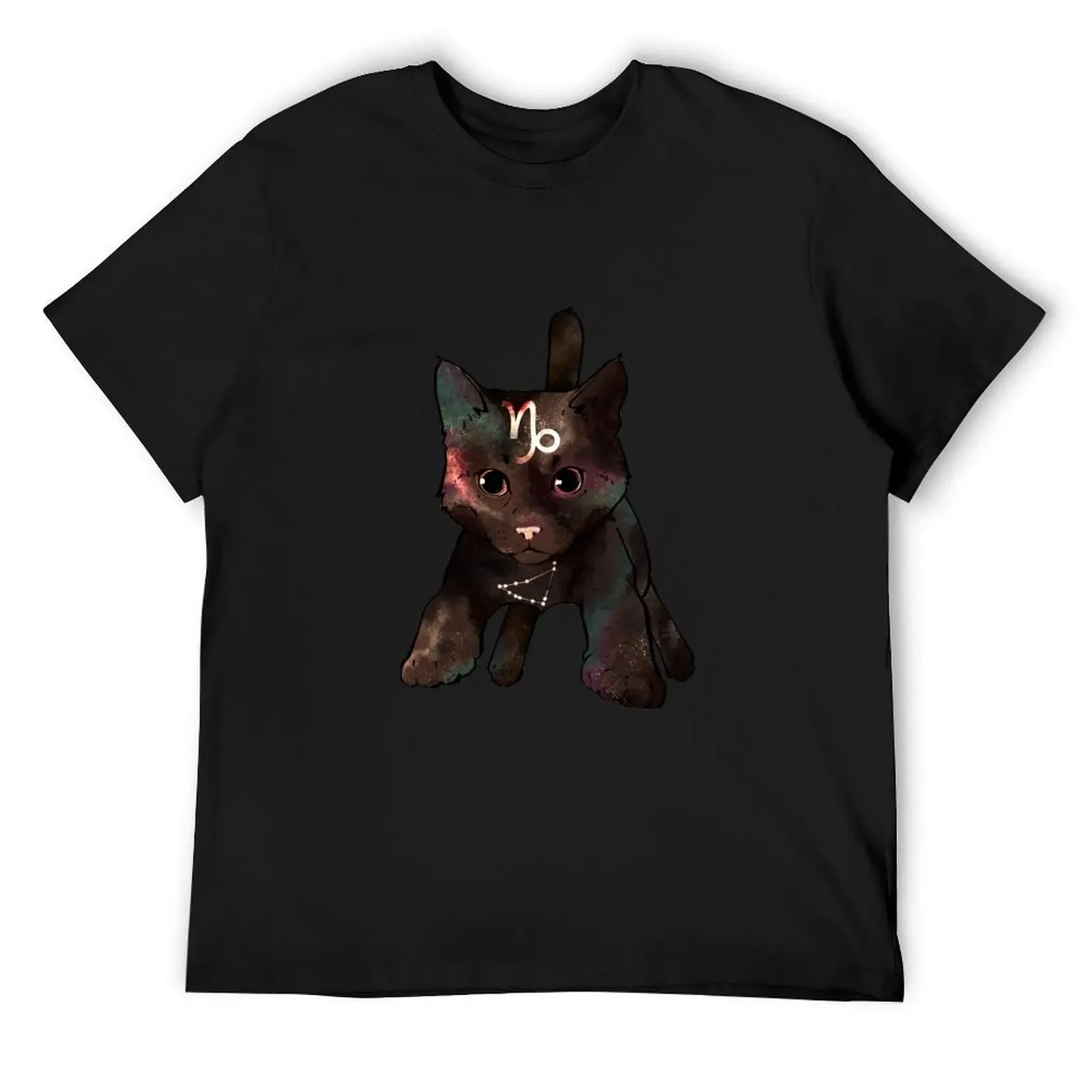 Capricorn Cat T-Shirt graphic tee shirt plus sizes mens designer t shirt