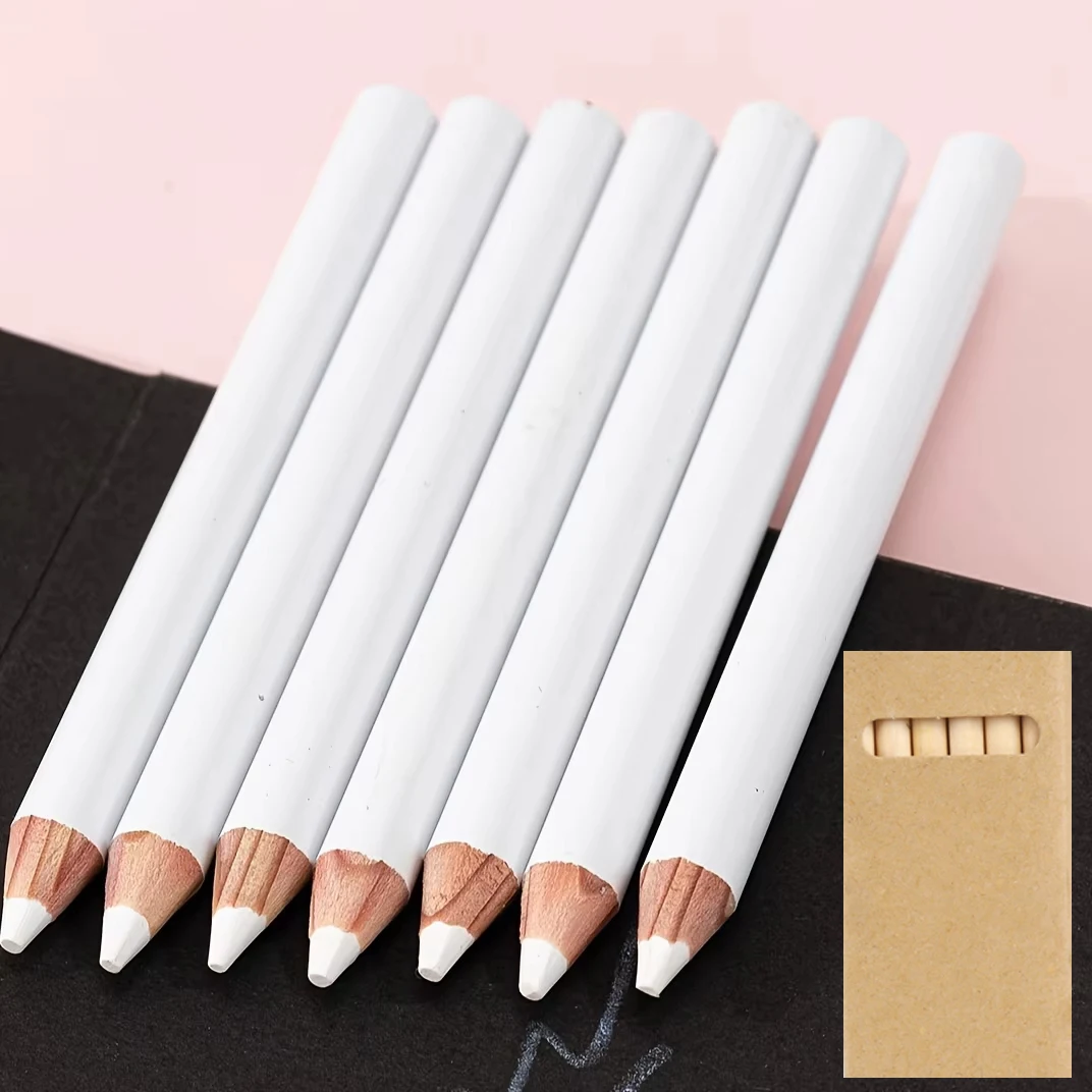 6pcs White Tailor Pen Fashion Dress Marker Sewing Tools Cut-free Garment Pencil Fabric Chalk Accessories