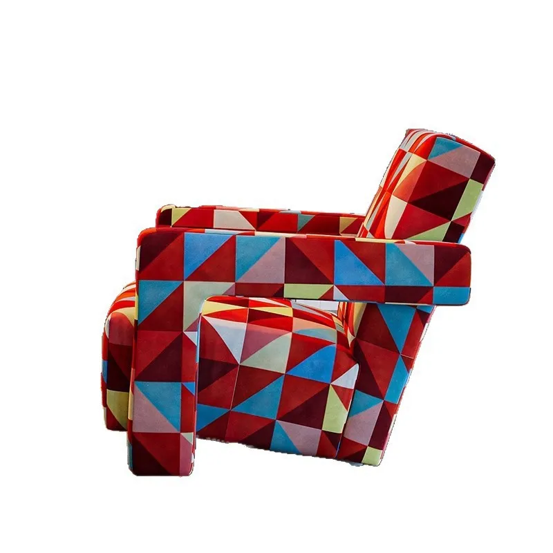 

Nordic single sofa chair household bedroom personalized backrest sofa chair hotel leisure fabric sofa