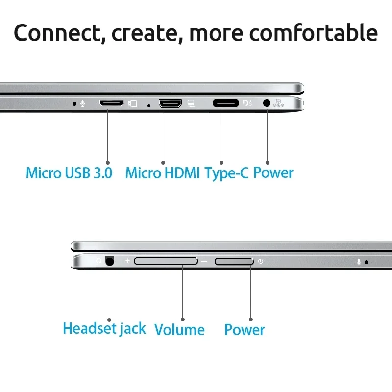 Ноутбук BMAX Y11 Plus, 11,6 дюйма, 360 градусов, сенсорный экран, Intel N5100, 8 ГБ ОЗУ, 256 Гб SSD, Windows 11 OS, игровой ноутбук