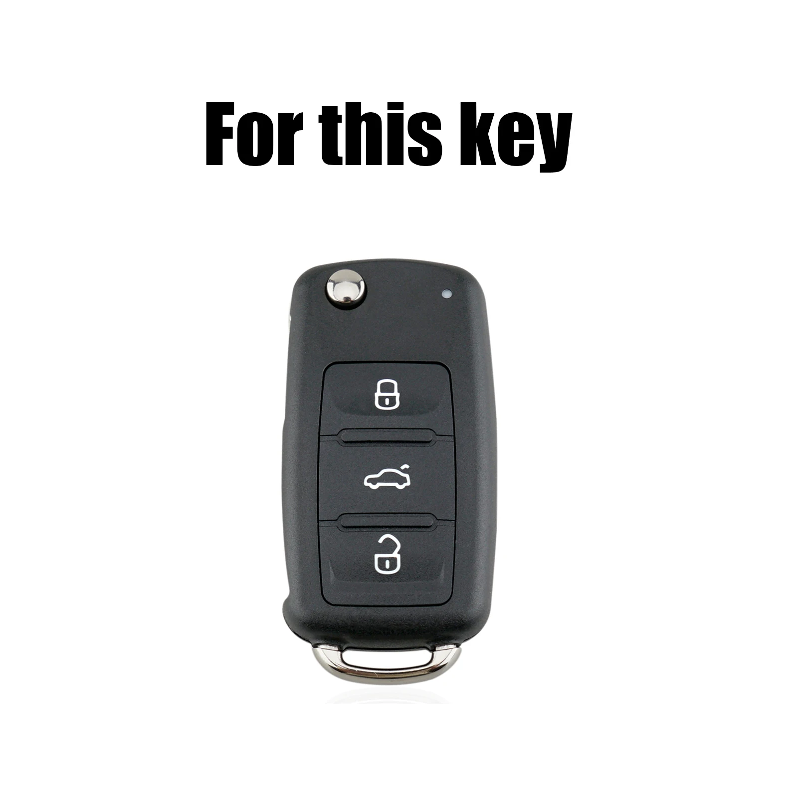 For Volkswagen Golf Mk6 Cab Estate Plus Sharan Transporter Kombi 3 Button Folding Remote Flip TPU Key Fob Chain Case Cover Shell