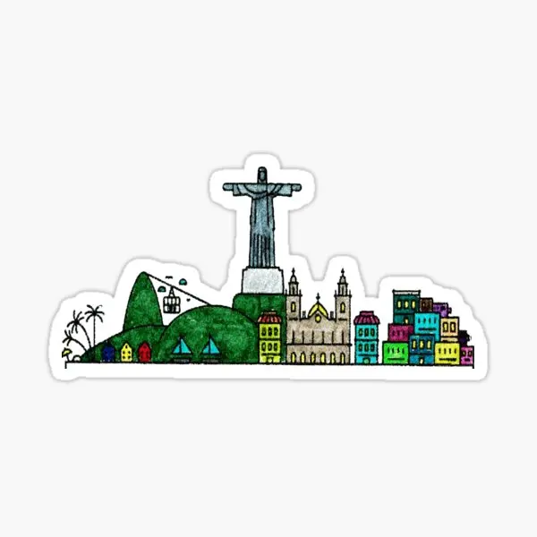 BR Brazilian Scenery Football Player Map Sticker Wall Room Truck Motorcycle Vinyl Window Bicycle Glass Van Decorative PVC Decal