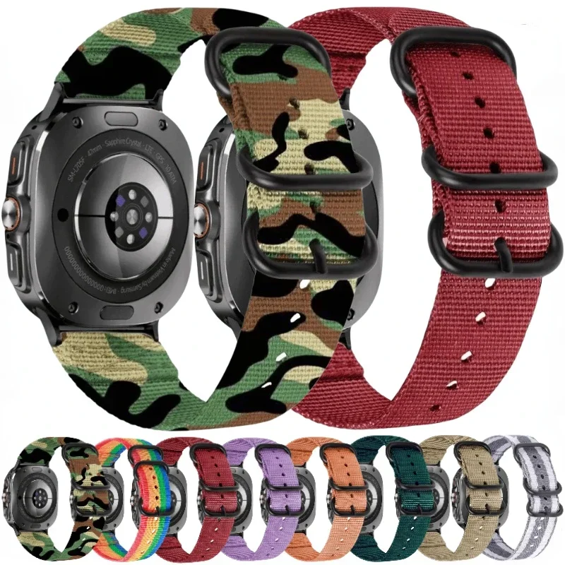 حزام نايلون لساعة سامسونج جالاكسي 2025 الترا 47 ملم سوار بديل مريح معصمه ساعة جالاكسي 8-7 الترا 47 ملم حزام #1