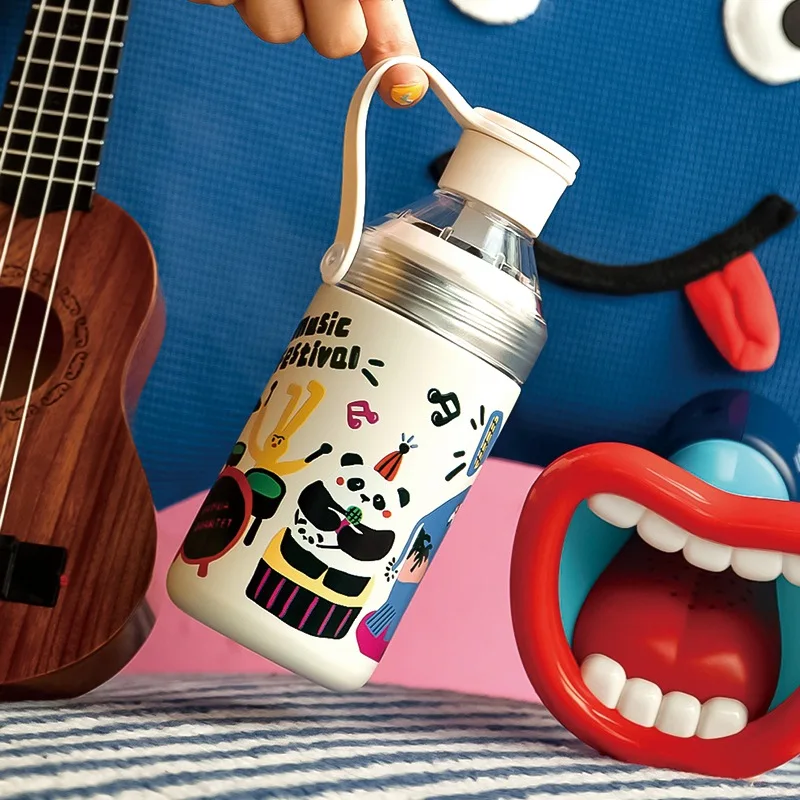 Cute Cartoon Thermos Cup 316 Stainless Steel Will Carry Portable Water Cup New Drinking Cup 350ml