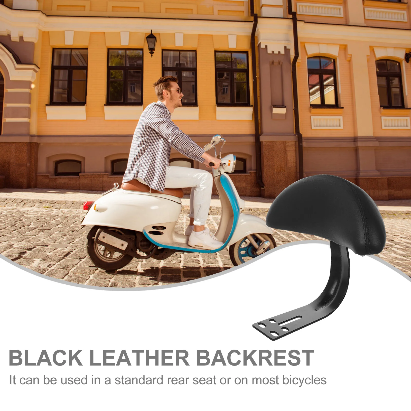 

Electric Bicycle Backrest Comfortable Rear Seat Ergonomic Support Wear Resistant Easy Clean Suitable Most Bikes Safe Riding