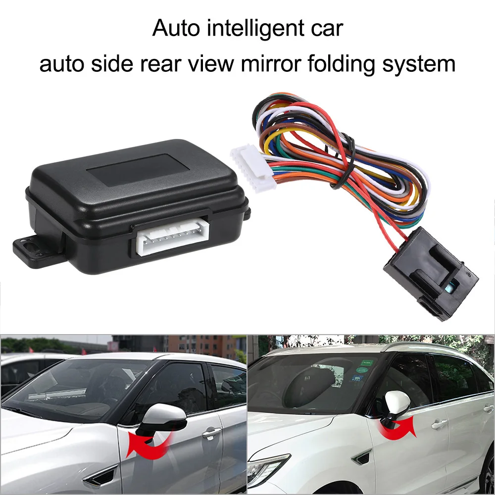 Sistema de Espelho Lateral Inteligente para Automóveis, Controlador de Espelho Retrovisor Lateral Dobrável, Interruptor Elétrico para Espelho de Veículos