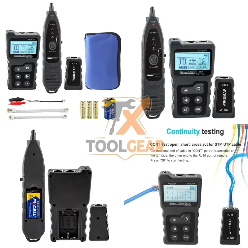 2026hotsale* NF-8209 Cable Tester with PoE Multifunction Wire Tracker Network Cable Tester for the Toner Tool Kit with Bag