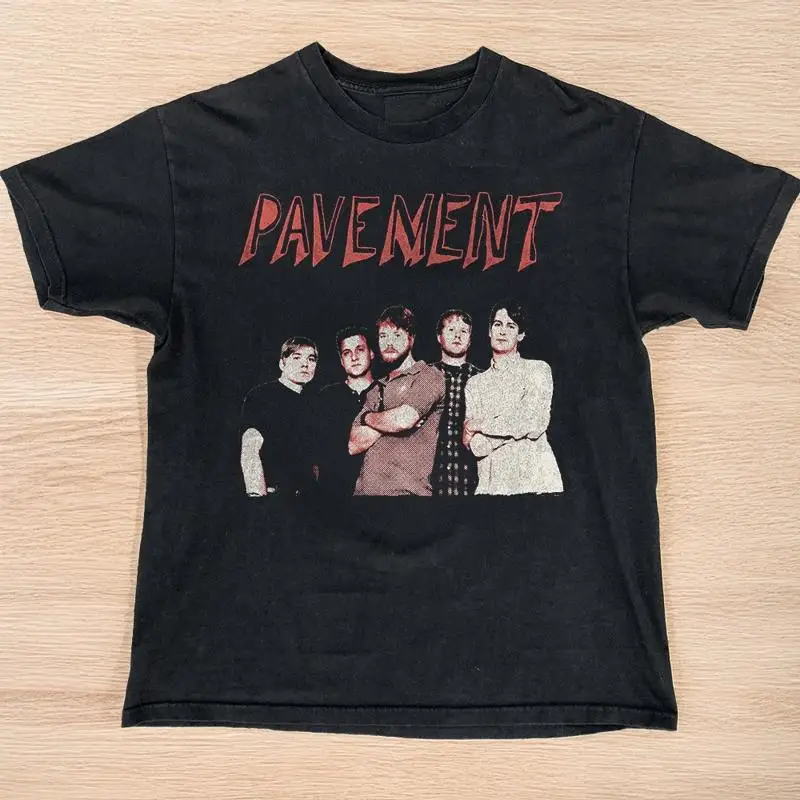 NEW! Pavement T-Shirt Retro Indie Rock Graphic Unisex Black T-shirt Size S-5XL