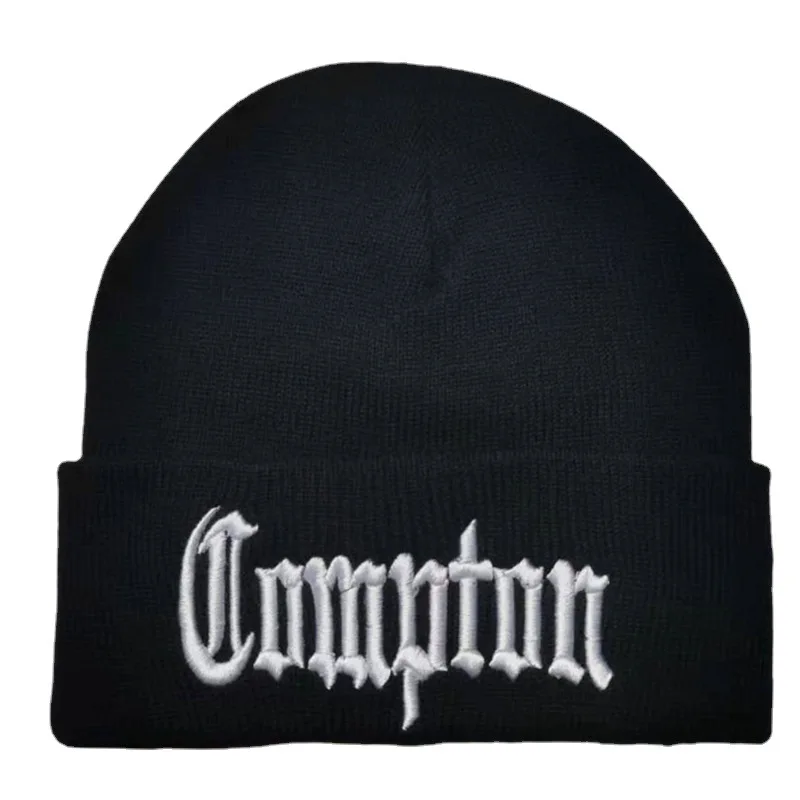 compton hip-hop warm woolen cold hat for men and women in autumn and winter skiing couple knitted hat can LOGO manufacturer