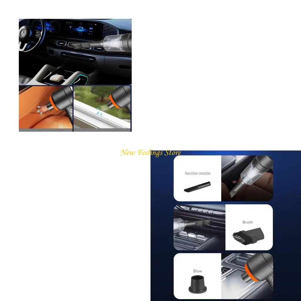Large Power 6000Pa Cordless Blower Handheld Vacuum Cleaner Multifunctional Blower Small Tool for Homes Office & Car Use