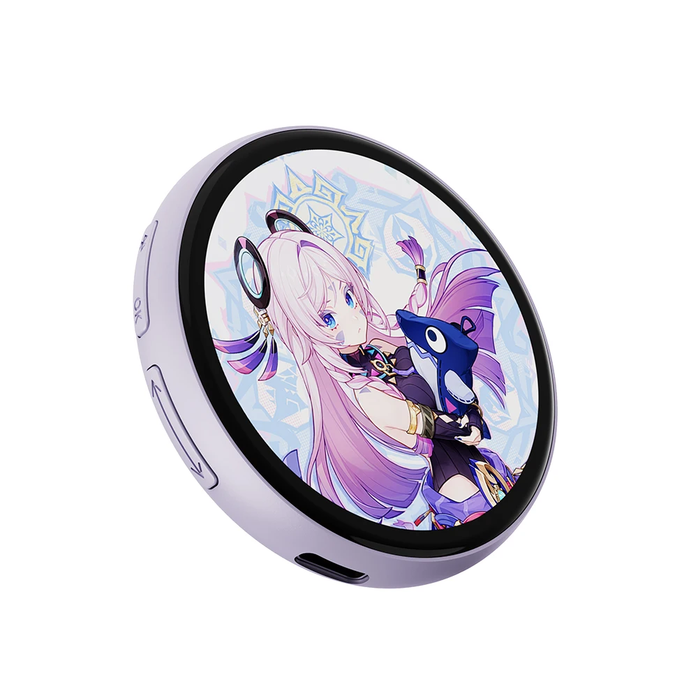 Smart Digital Display Video Badges with IPS Touch Screen Rechargeable Electronic Gadgets Gifts for Anime Lovers Festivals