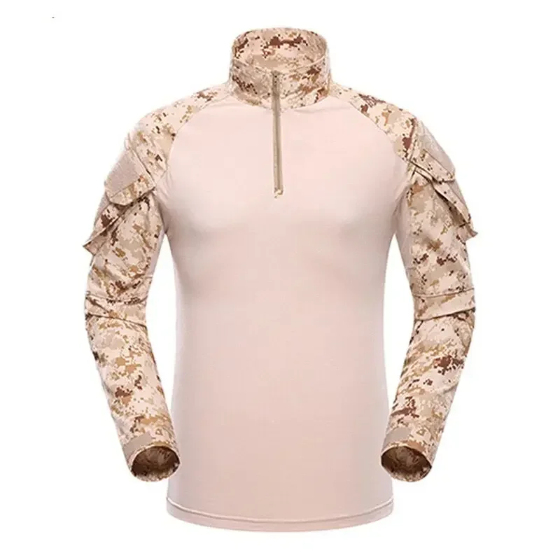 Tactical Hiking Shirt Hunting Uniform Treming Clothing Tatico Tops Climbing Multicam Camouflage Camping Fishing Clothes Mens