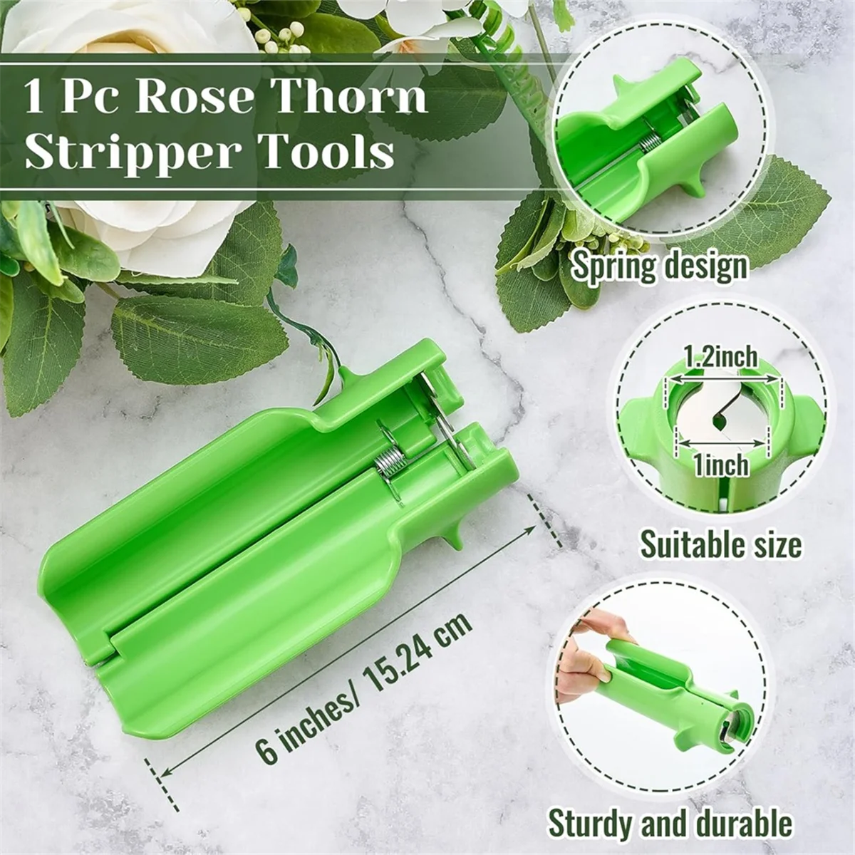 

A002 3 Piece Rose Thorn Stripper Tool Thorn Remover for Roses Leaf Stripper Tool Flower Cleaner Cutter to Removal Leafs
