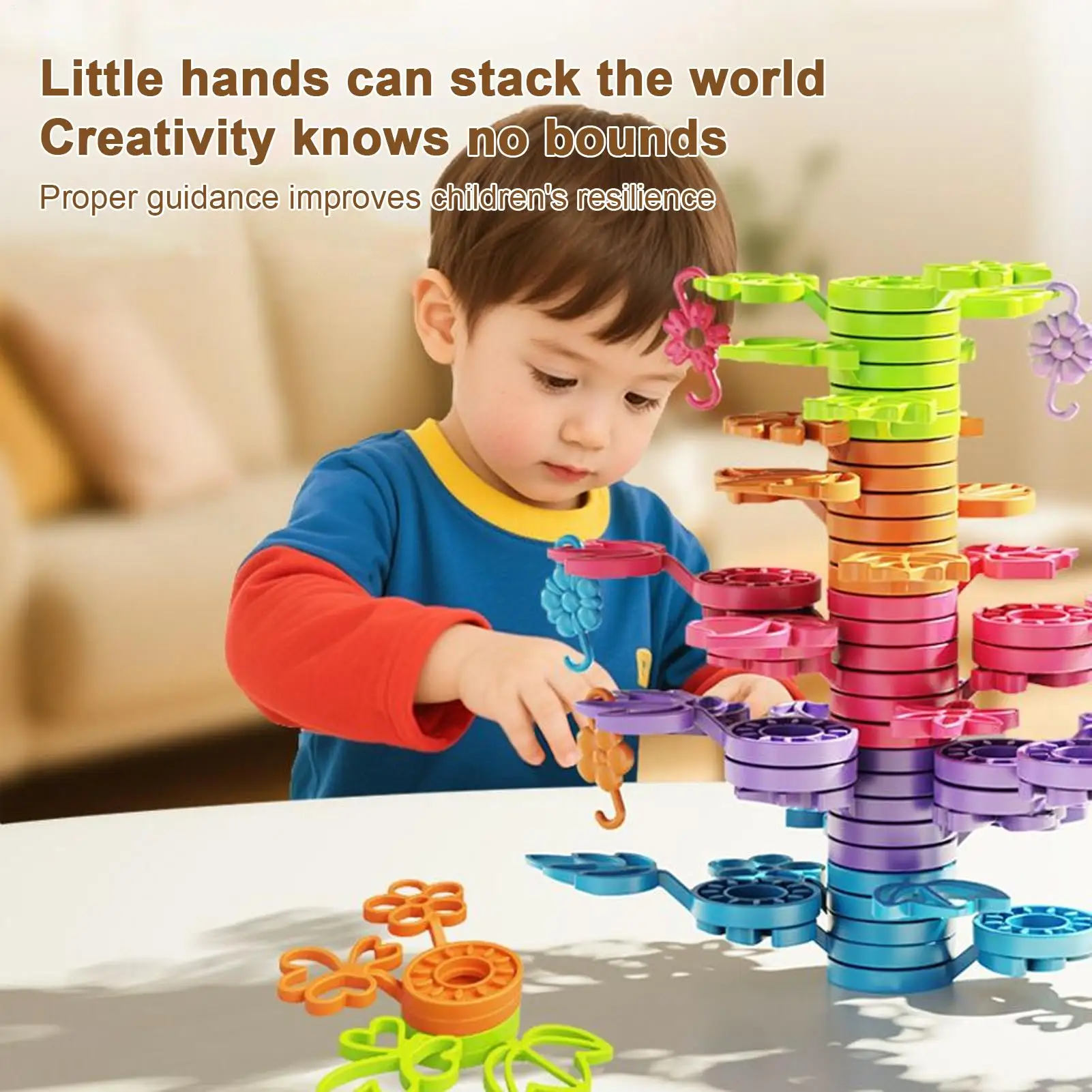Kids Stacking Toys Balance Game Building Toys Educational Game For Boys Ages 3 Kindergarten Preschool Classroom Home Birthday