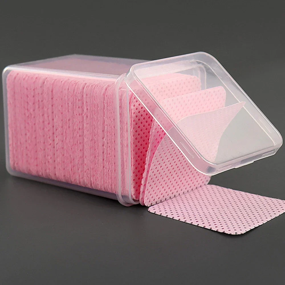 200 ピース/パック新ファッションネイルリムーバーワイプ使い捨てピンク & ホワイト爪ポリッシュ接着剤クリーナーワイプ綿マニキュアクリーニングツール