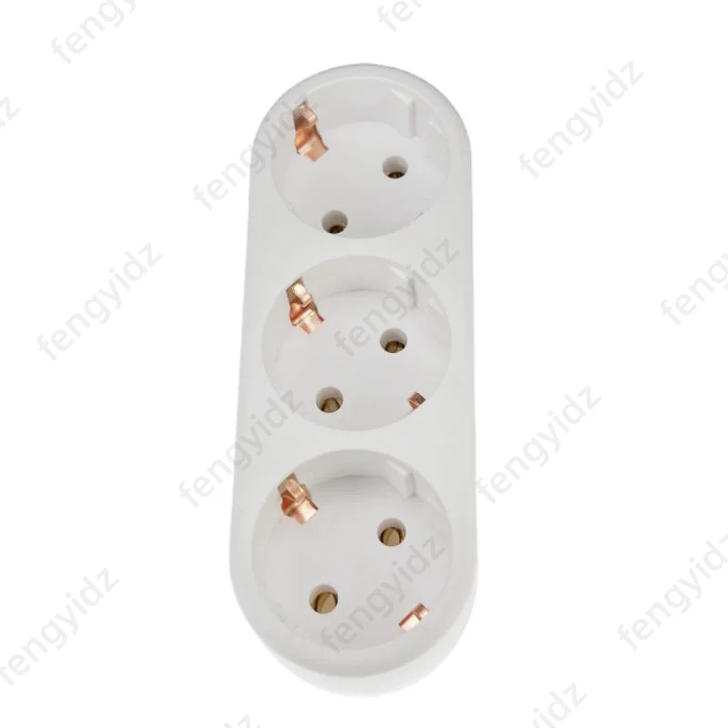 الاتحاد الأوروبي مقبس كهربائي 3 منافذ الأوروبي القياسية محول توسيع مقبس الطاقة 2Pin التوصيل تمديد محول التيار المتردد محول