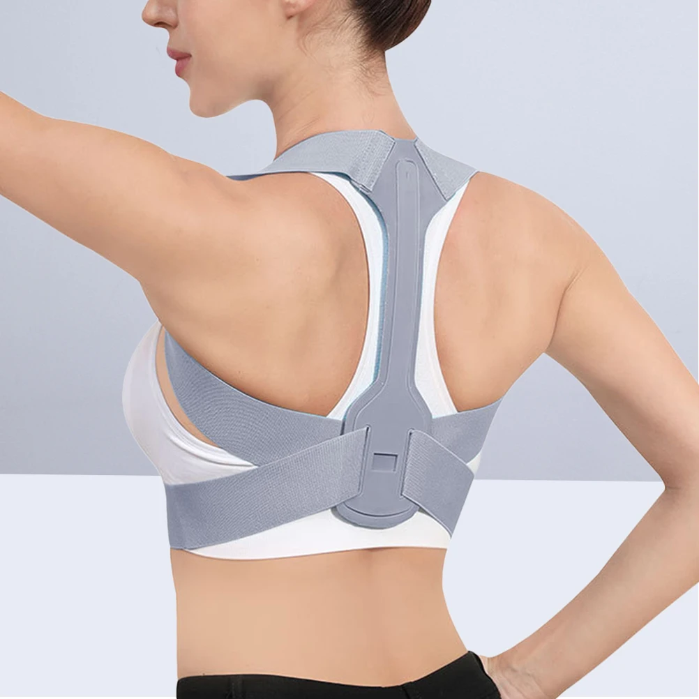 

1pc Adjustable Back Posture Corrector Hunchback Shoulder Belt Women Female Chest Sagging Prevention Fit Under Clothing Blue Size