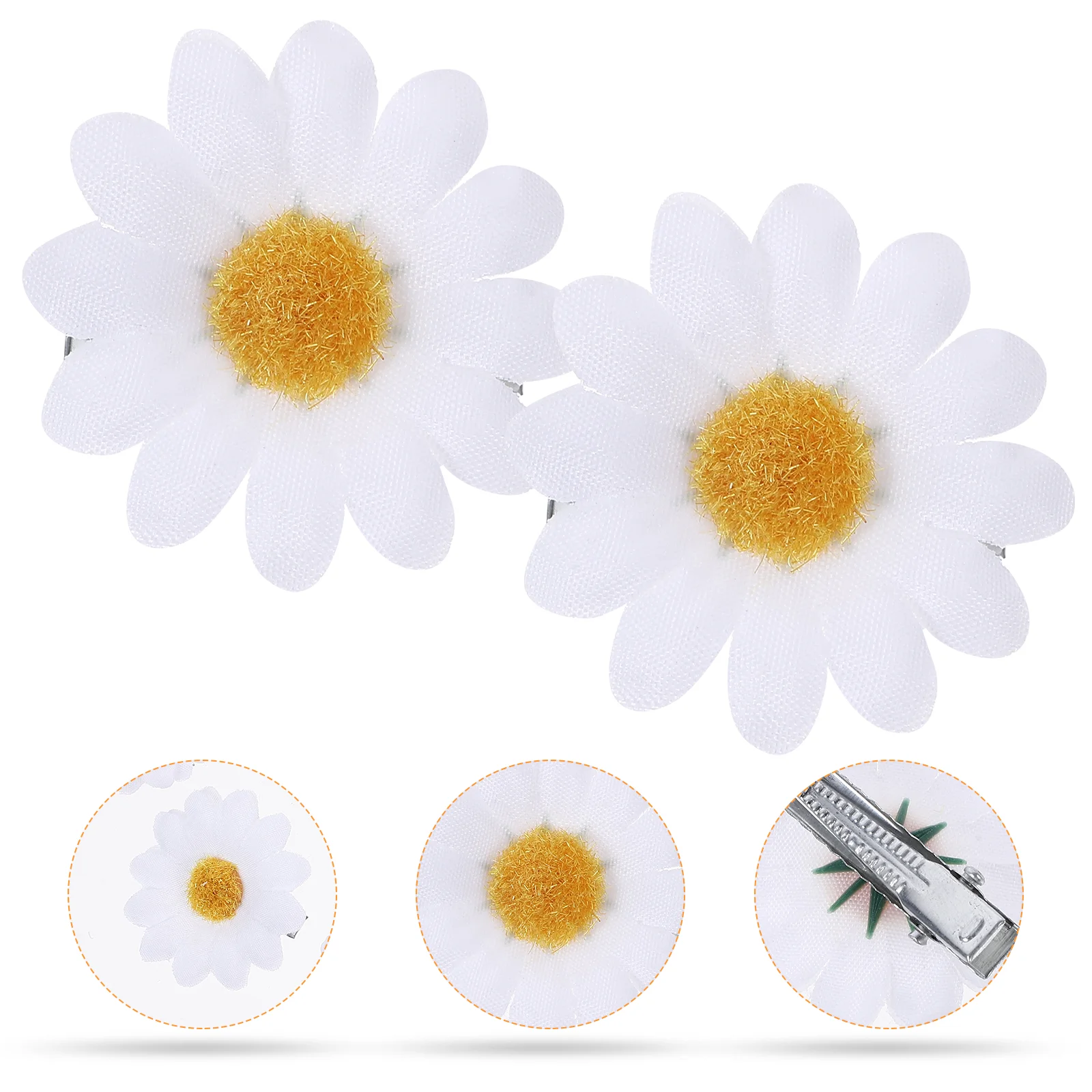 12 Pcs Girl Women's Little Hair Accessories Plumeria Clip Flower Claw Daisy Clips