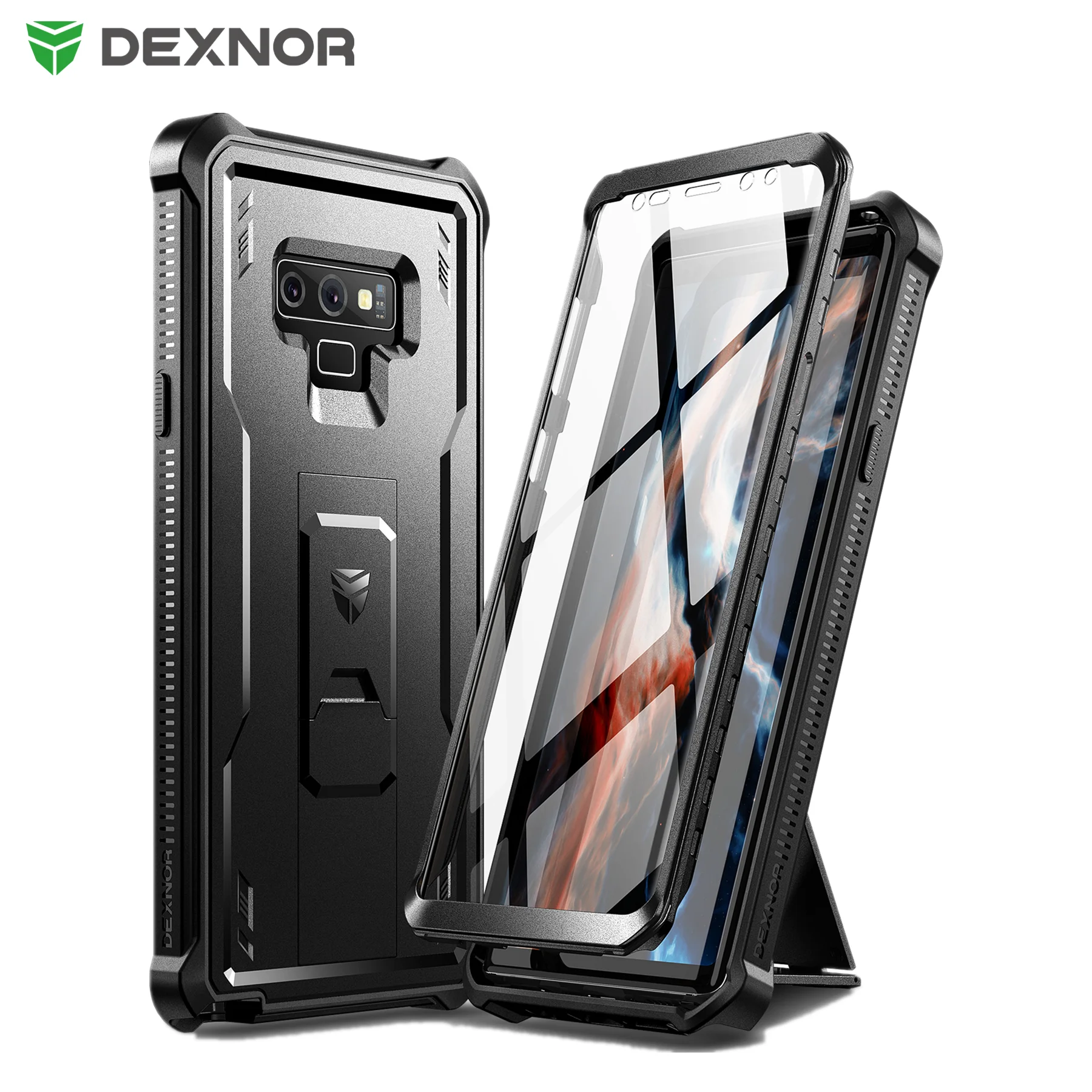 Full Body Bumper Military Grade Armor Shockproof Shell Case Holder with Built in Screen Protector For Samsung Galaxy Note 9 Case