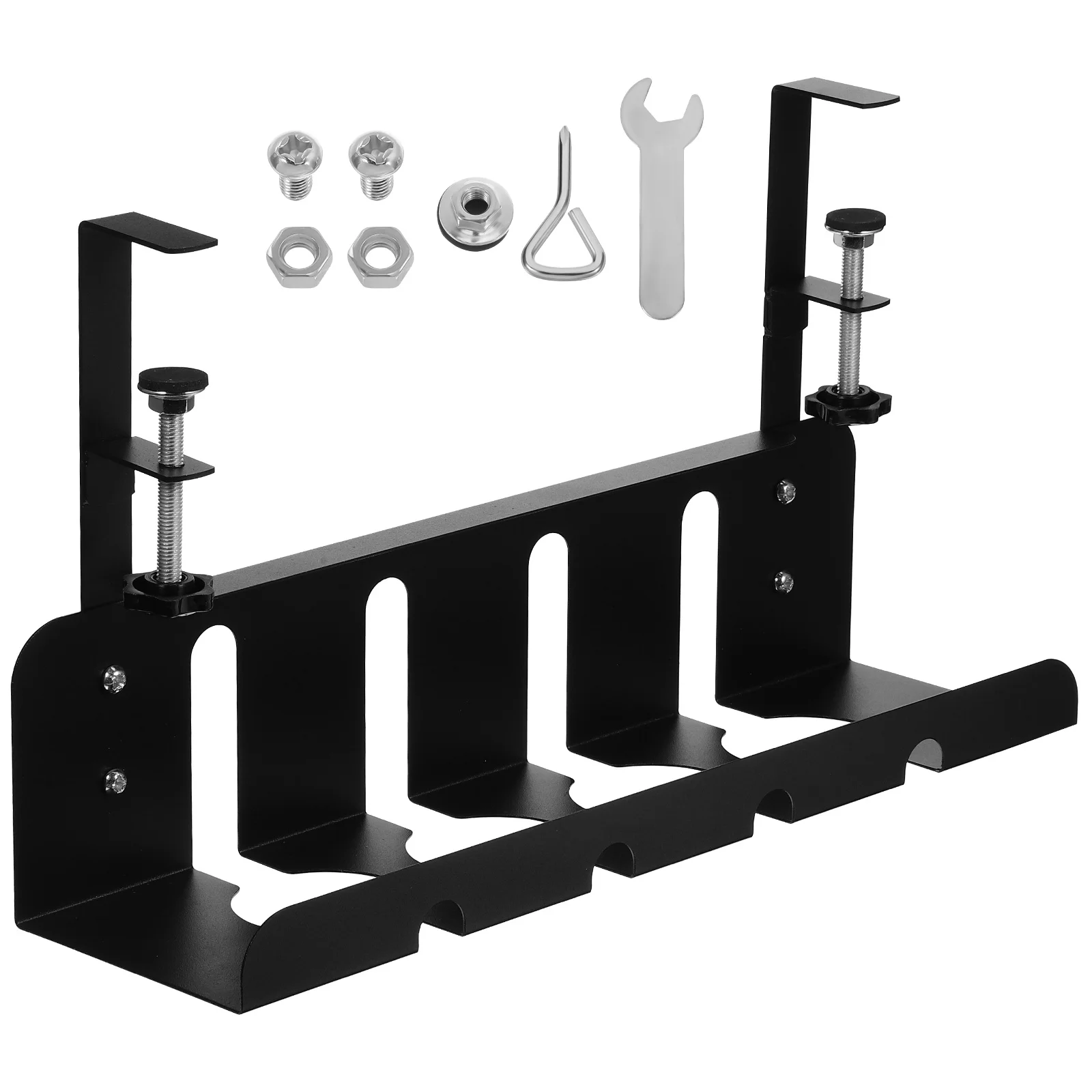 رف كابل حديدي لإدارة الكابلات تحت المكتب، منظم سلك درج مكتب قابل للفصل لإدارة أسلاك الكمبيوتر والهواتف اللوحية