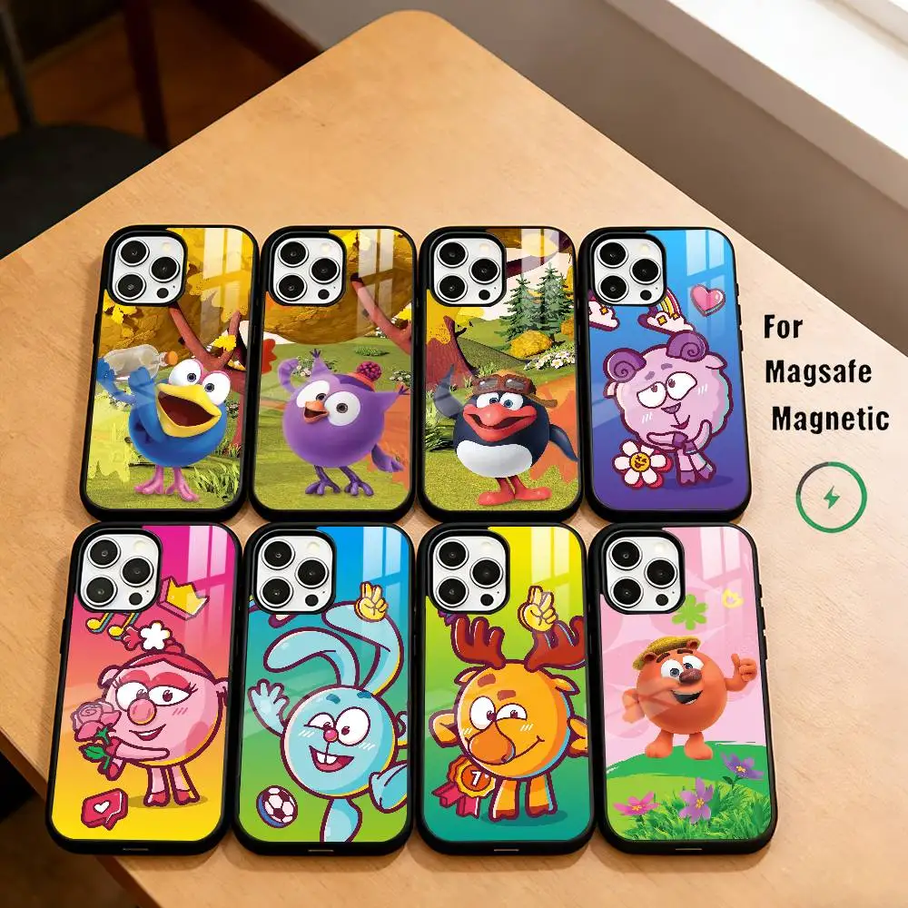 

C-Comedy animation S-Smeshariki Phone Case For iPhone17,16,15,14,13,12,11 Plus,Pro Magnetic with Magsafe Wireless Charging
