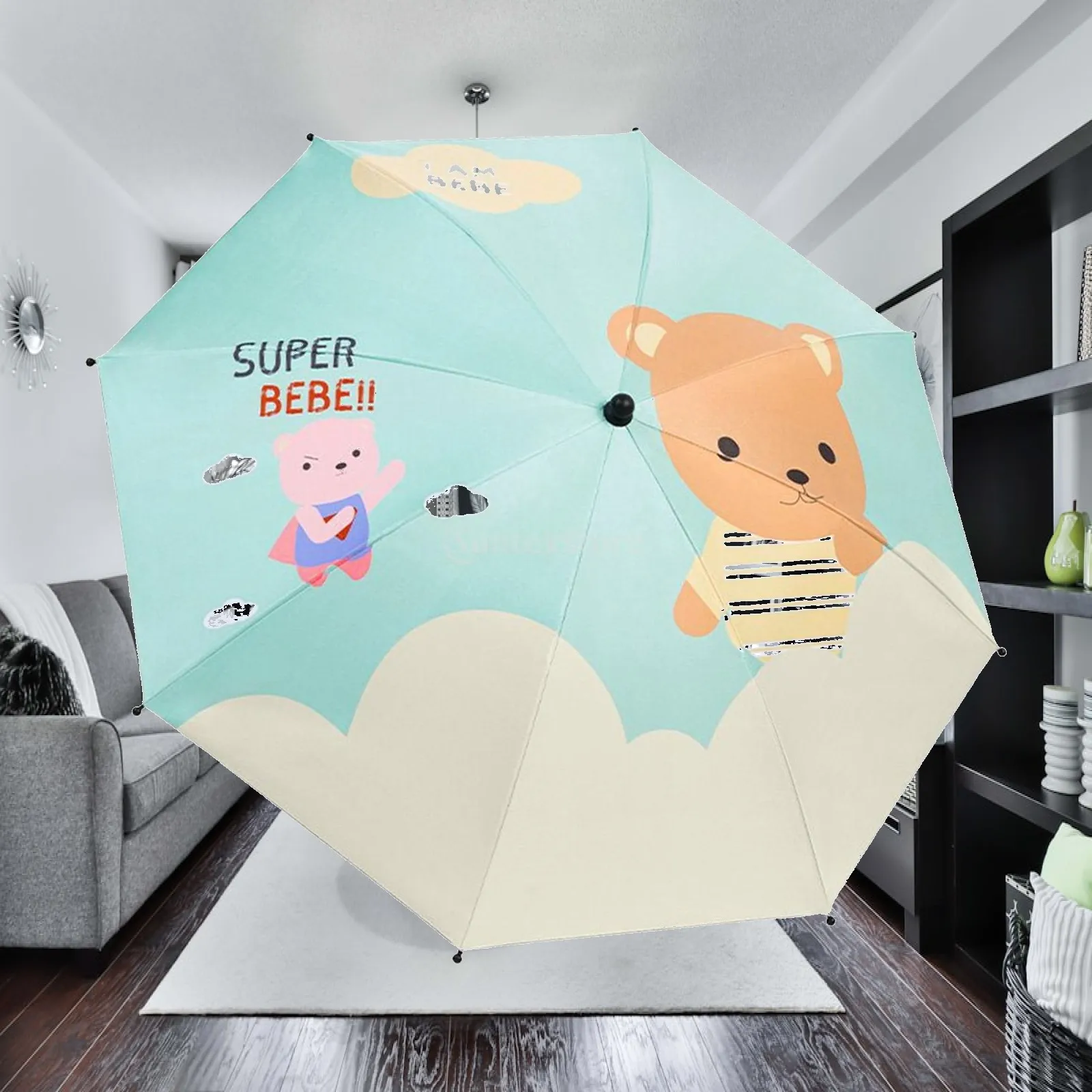 Stroller Parasol Stroller Umbrella Pram Parasol Canopy with Universal Clip 360 Degree Adjustable Lightweight Suitable F