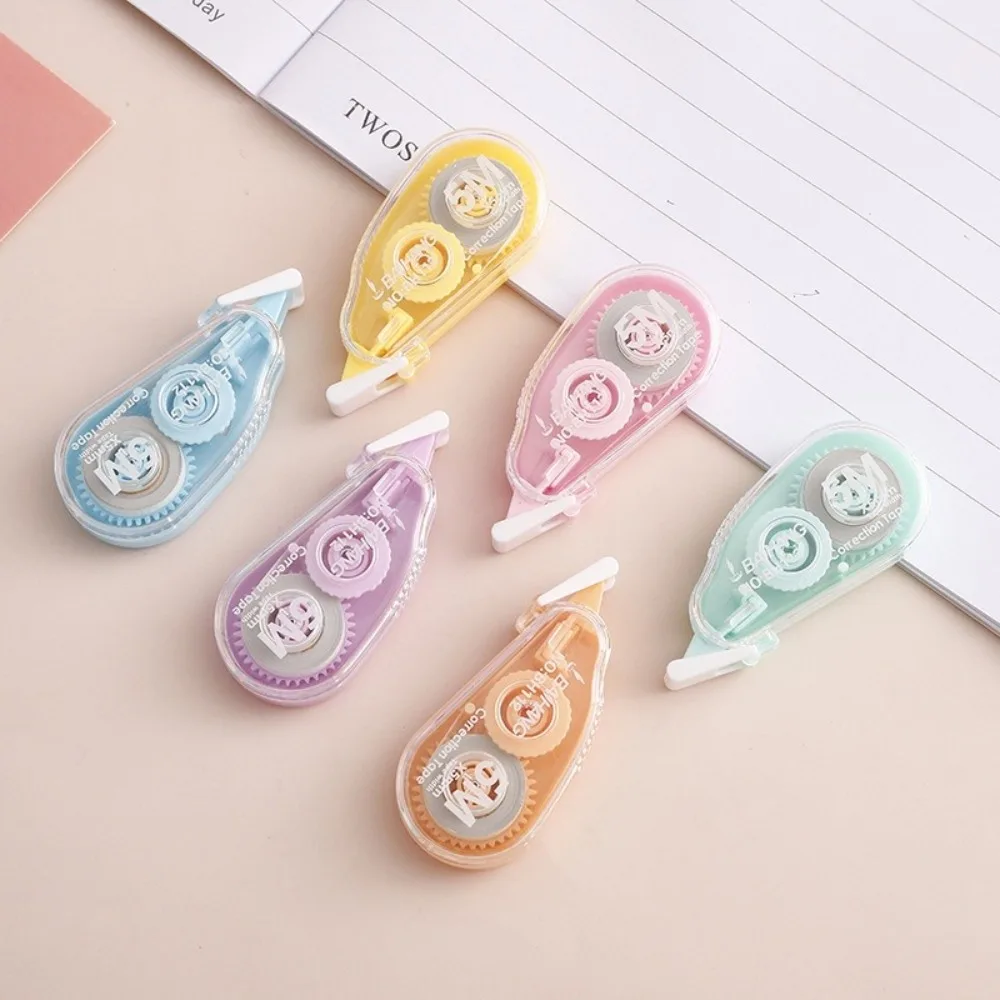 6Pcs/set Bagged Macaron Correction Tape Kawaii Colorful Correction Band 5m*6mm Students Correction Stationery Office Supplies