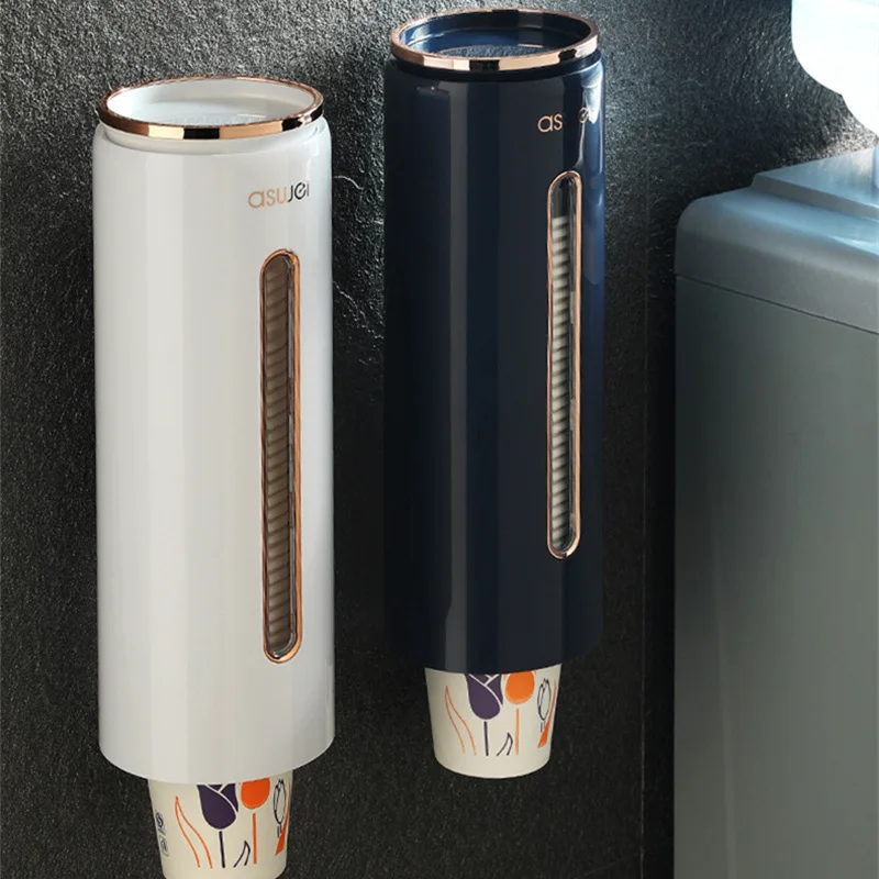 Disposable Cup Holder Paper Cup Automatic Cup Taker Wall-mounted Water Cup Holder Storage Artifact Water Dispenser Storage Box