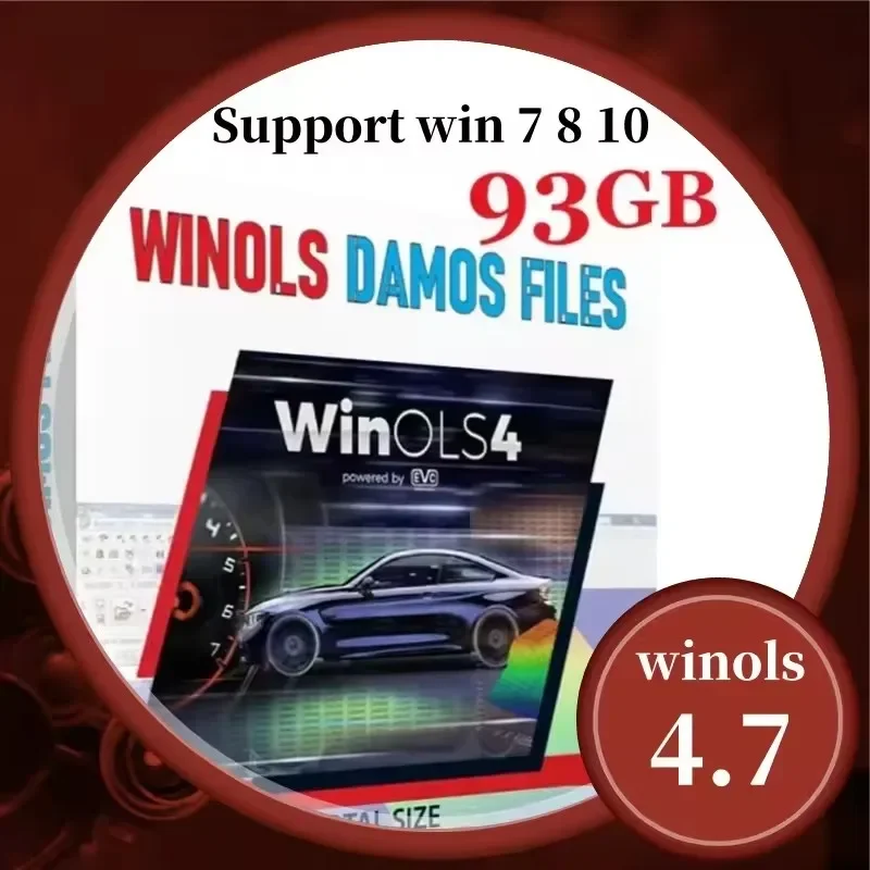 

New ECU Programming Tool Winols 4.7 Software+ 93GB Damos Files +ECM TITANIUM 26100+ Immo Service Tool V1.2 for auto car software