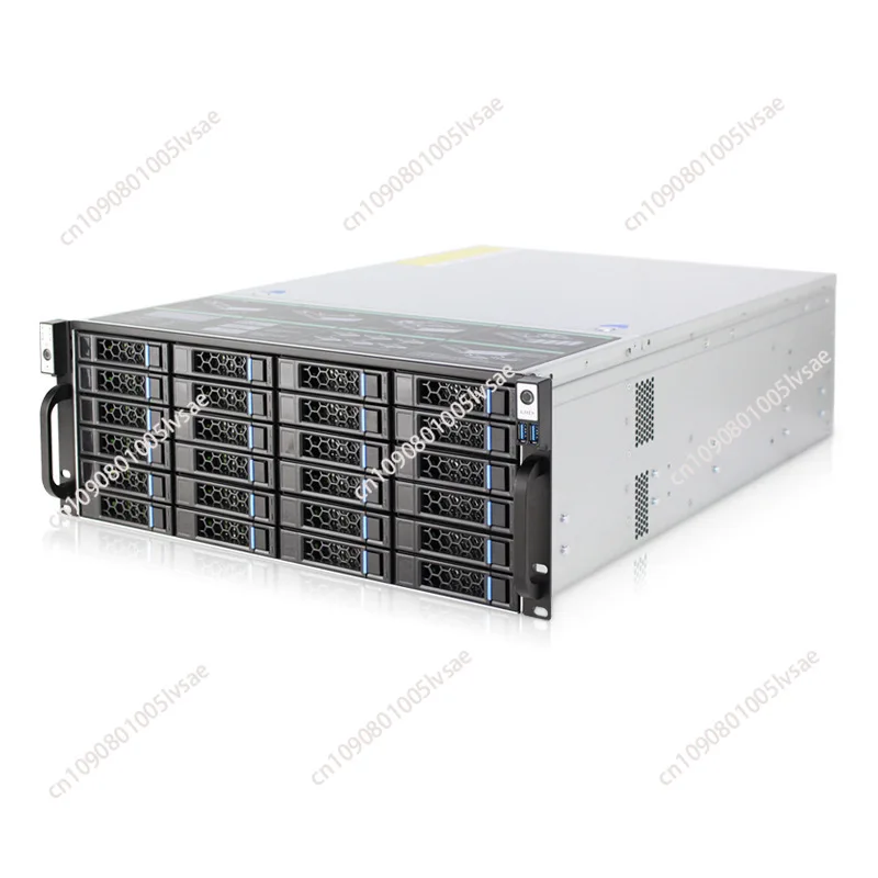 24 disk 4U rack type hot swappable NAS enterprise big data storage ATX main board redundant power server chassis